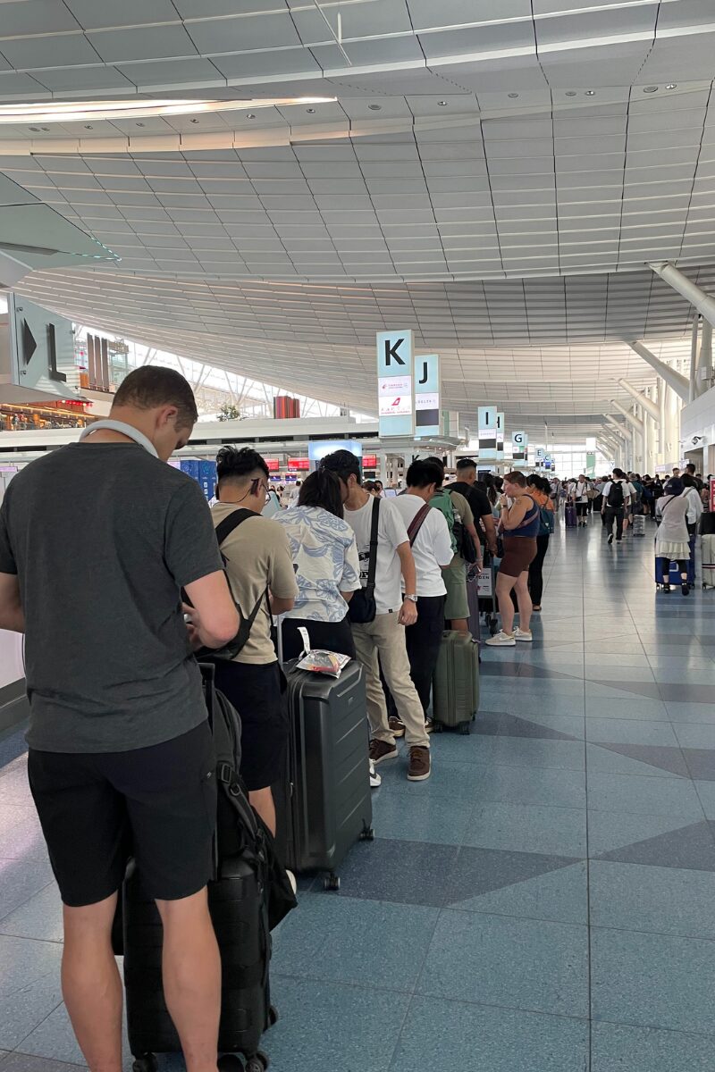 夏休みの羽田空港国際線第３ターミナルの様子