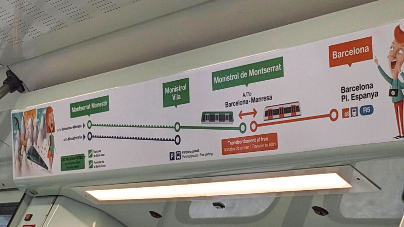 モンセラート山頂駅までの行き方案内