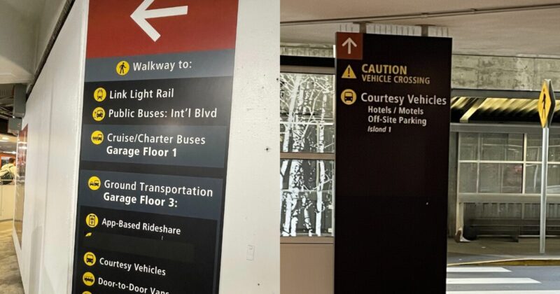 シャトルバス乗り場案内